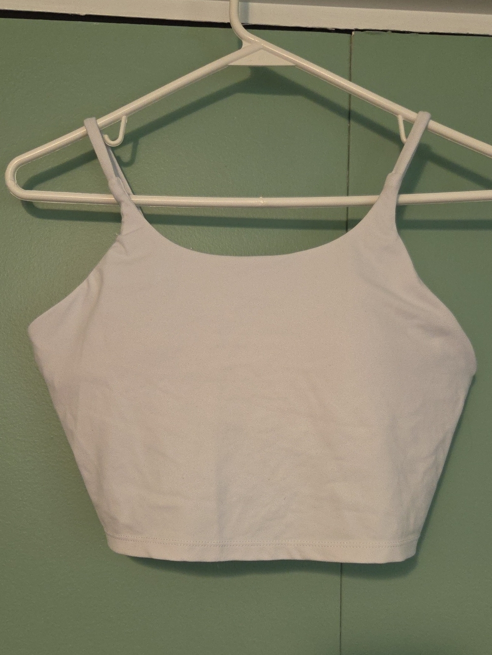 Halara White Built In Bra Athletic Cropped Tank Size Medium